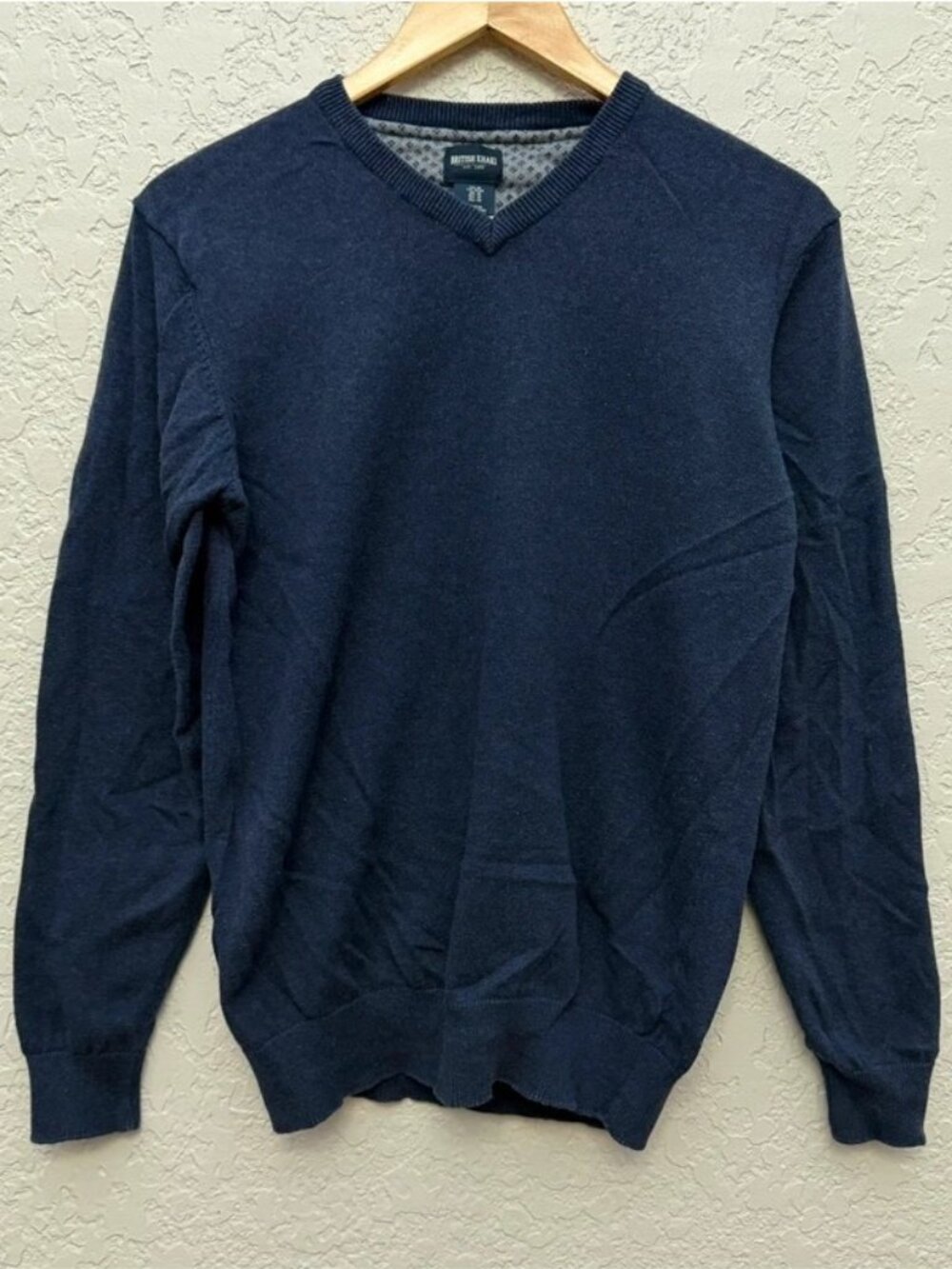 British Khaki V-neck Sweater